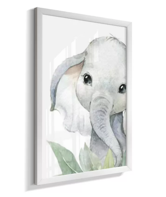 Quadro Infantil Decorativo Safari Elefante