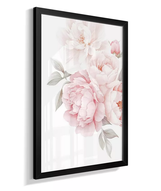 Quadro Infantil Floral Peônias