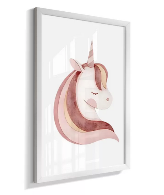 Quadro Infantil Decorativo Quarto Bebê Unicónio Boho