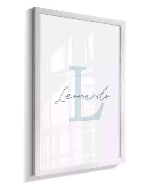 Quadro Infantil Decorativo Personalizado Nome e Inicial
