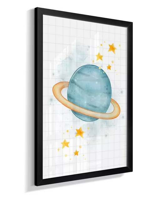 Quadro Infantil Decorativo Quarto Menino Astronauta Espaço Planeta