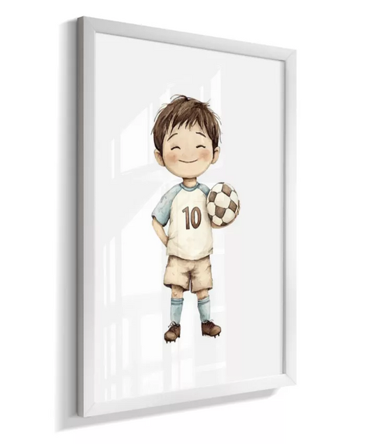 Quadro Infantil Decorativo Menino Futebol