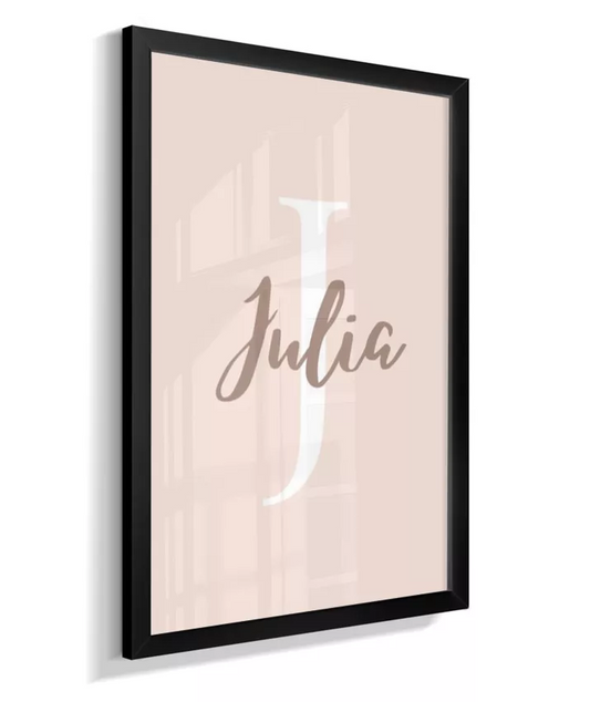 Quadro Decorativo Infantil Nome e Inicial Personalizado