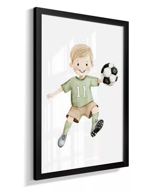 Quadro Decorativo Infantil Menino Futebol