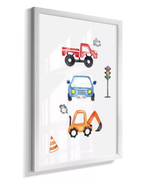 Quadro Infantil Decorativo Quarto Bebê Menino Carros