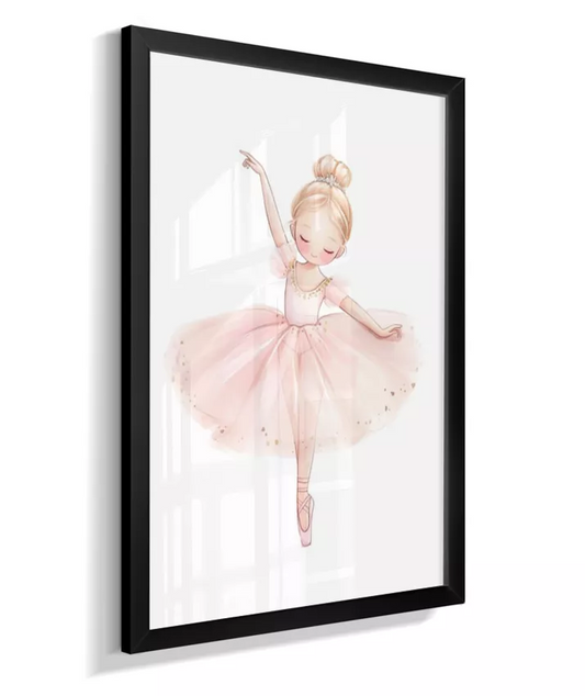 Quadro Infantil Decorativo Bailarina Loira