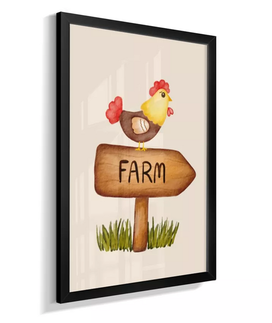 Quadro Infantil Quarto Bebê Fazendinha