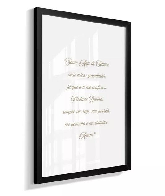 Quadro Decorativo Infantil Personalizado Oração Santo Anjo