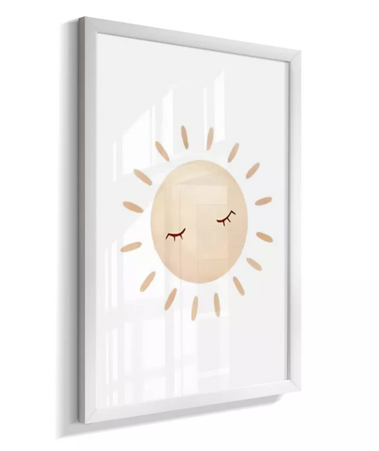Quadro Infantil Decorativo Quarto Bebê Sol Boho