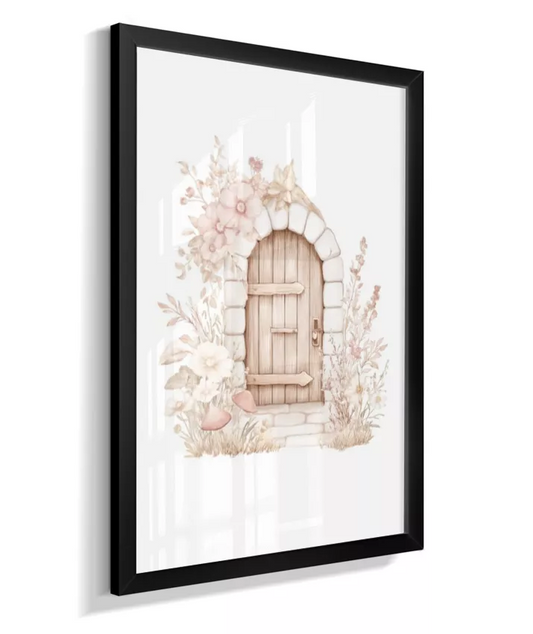 Quadro Infantil Casinha Floral