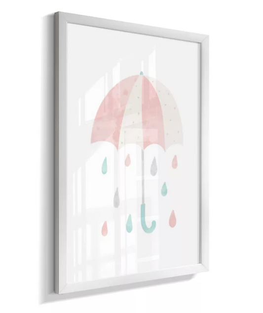Quadro Quarto Bebê Infantil Guarda Chuva