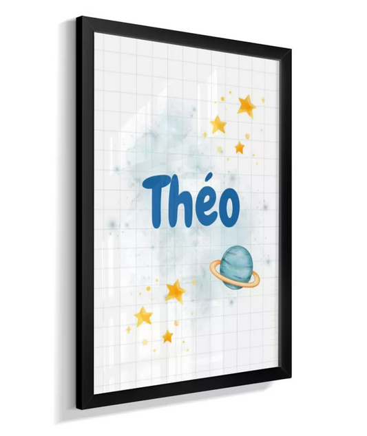Quadro Infantil Decorativo Quarto Menino Astronauta Personalizado