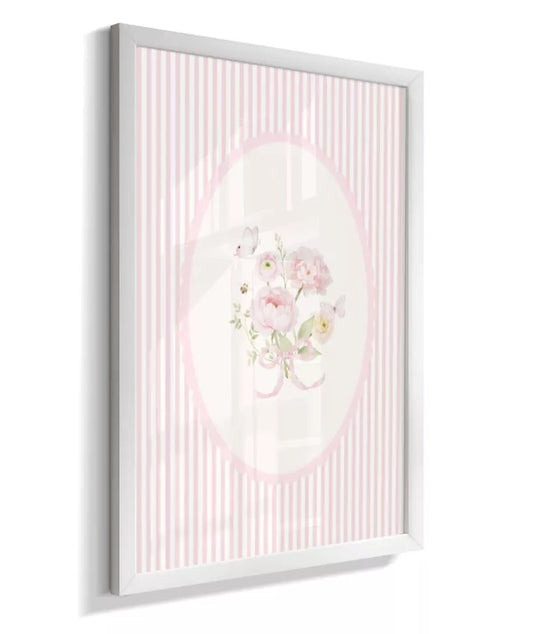 Kit 3 Quadros Decorativos Infantil Quarto Bebê Menina Flores Delicado Personalizado com Nome