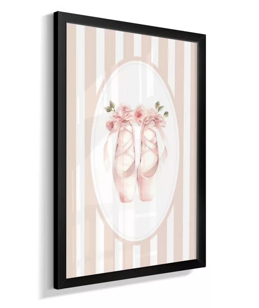 Quadro Infantil Decorativo Quarto Bebê Menina Sapatilha Bailarina