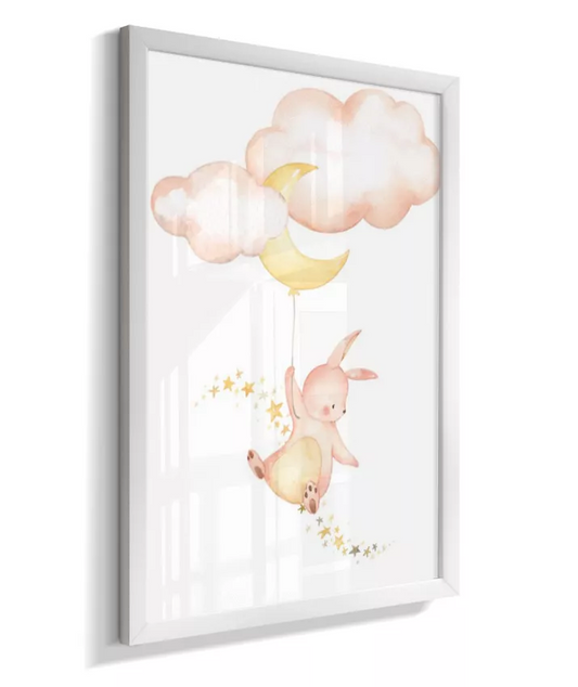Quadro Quarto Bebê Infantil Coelhinha