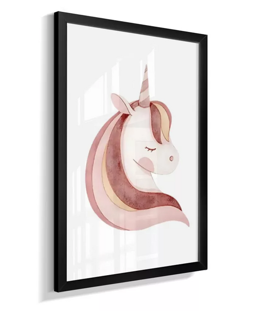 Quadro Infantil Decorativo Quarto Bebê Unicónio Boho