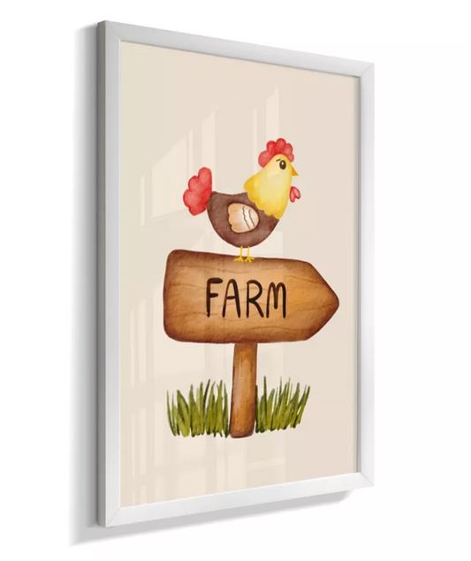 Quadro Infantil Quarto Bebê Fazendinha