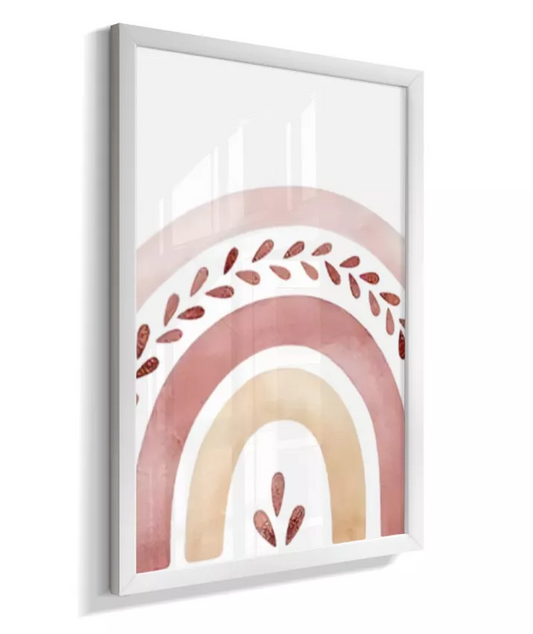 Quadro Infantil Decorativo Quarto Bebê Menina Boho Arco-Íris