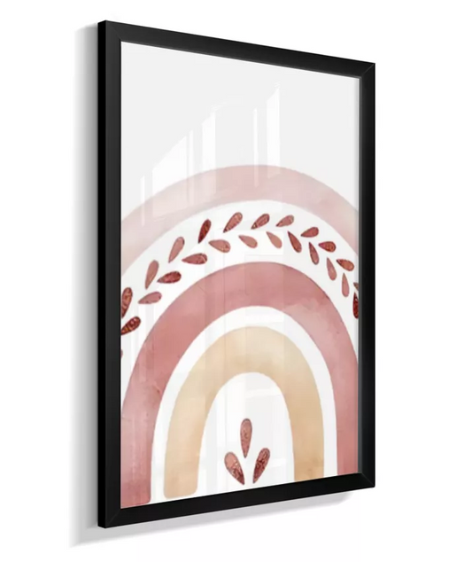 Quadro Infantil Decorativo Quarto Bebê Menina Boho Arco-Íris