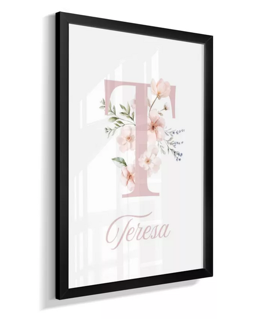 Quadro Infantil Decorativo Personalizado Nome e Inicial
