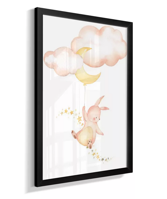 Quadro Quarto Bebê Infantil Coelhinha