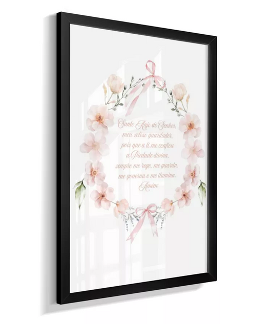 Quadro Infantil Oração Santo Anjo