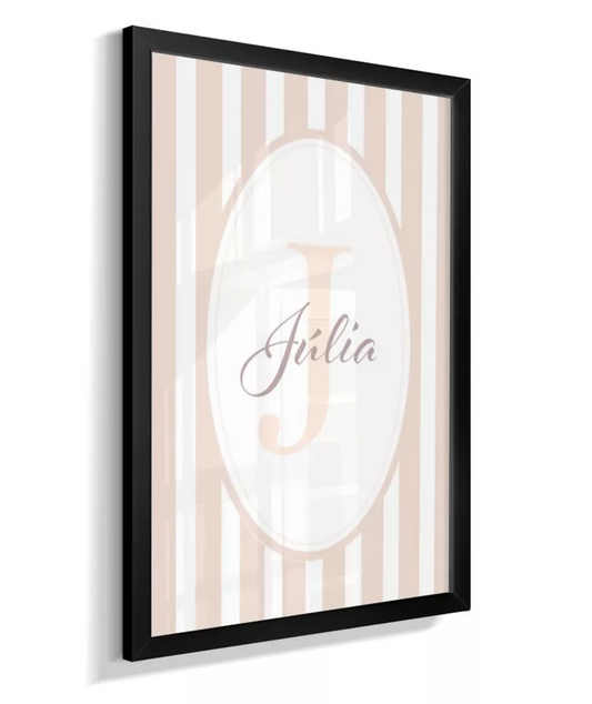 Quadro Infantil Quadro Bebê Personalizado Nome e Inicial