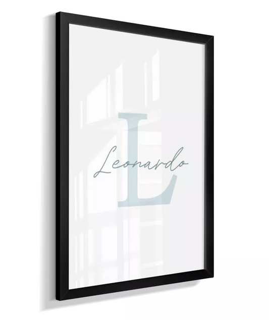 Quadro Infantil Decorativo Personalizado Nome e Inicial