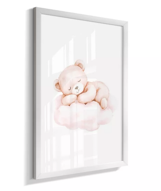 Quadro Infantil Ursinho Na Nuvem