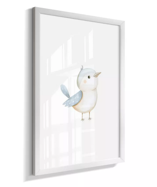 Quadro Infantil Decorativo Passarinho Azul
